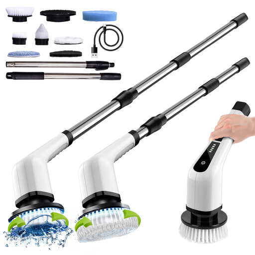 GOMINIMO Cordless Electric Spin Scrubber with 7 Replaceable Brush Heads